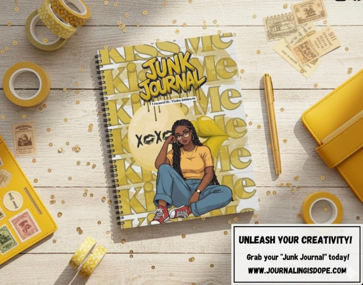 Junk Journal - Kiss Me Spiral Notebook Edition