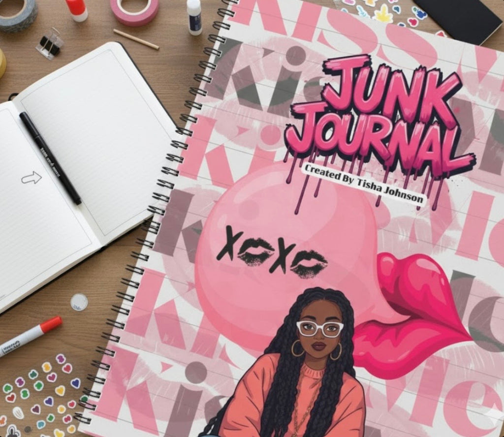 Junk Journal - Kiss Me Spiral Notebook Edition