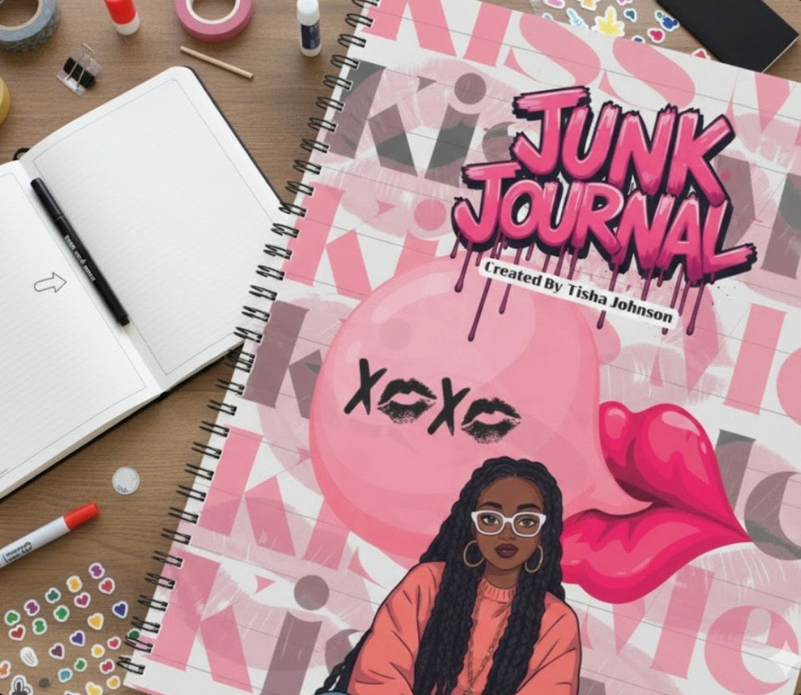 Junk Journal - Kiss Me Spiral Notebook Edition