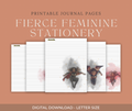 Image of the woman superhero themed printable journal pages