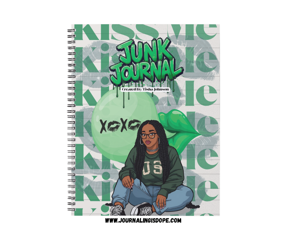 Junk Journal - Kiss Me Spiral Notebook Edition