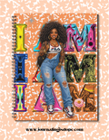 Notebook with a colorful design featuring a person and text on a patterned background