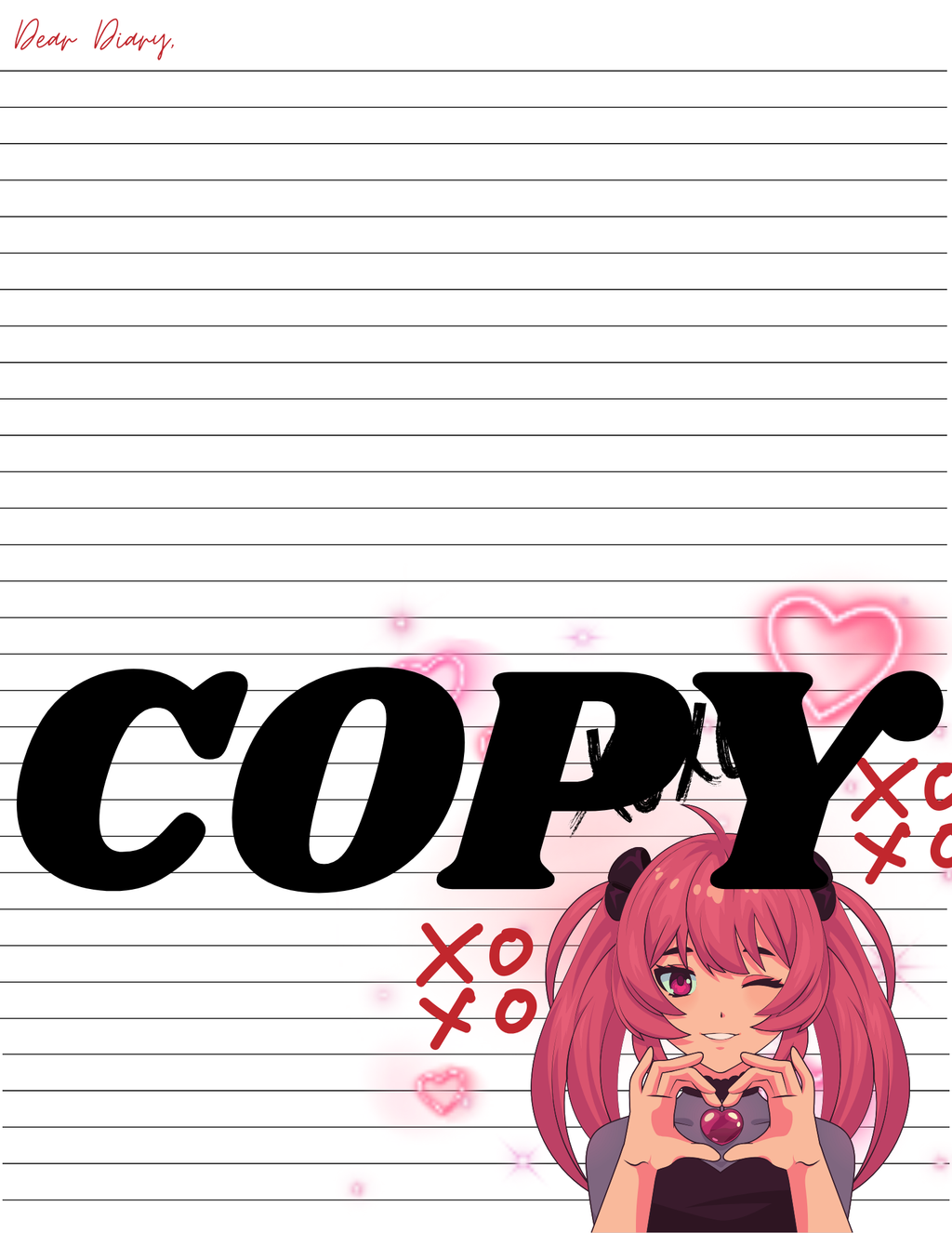 Anime Themed Printable / Digital Journal Pages