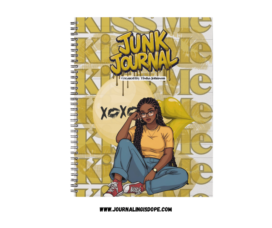 Junk Journal - Kiss Me Spiral Notebook Edition