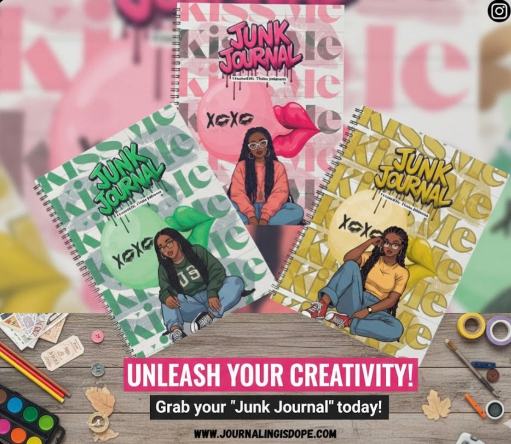 Junk Journal - Kiss Me Spiral Notebook Edition