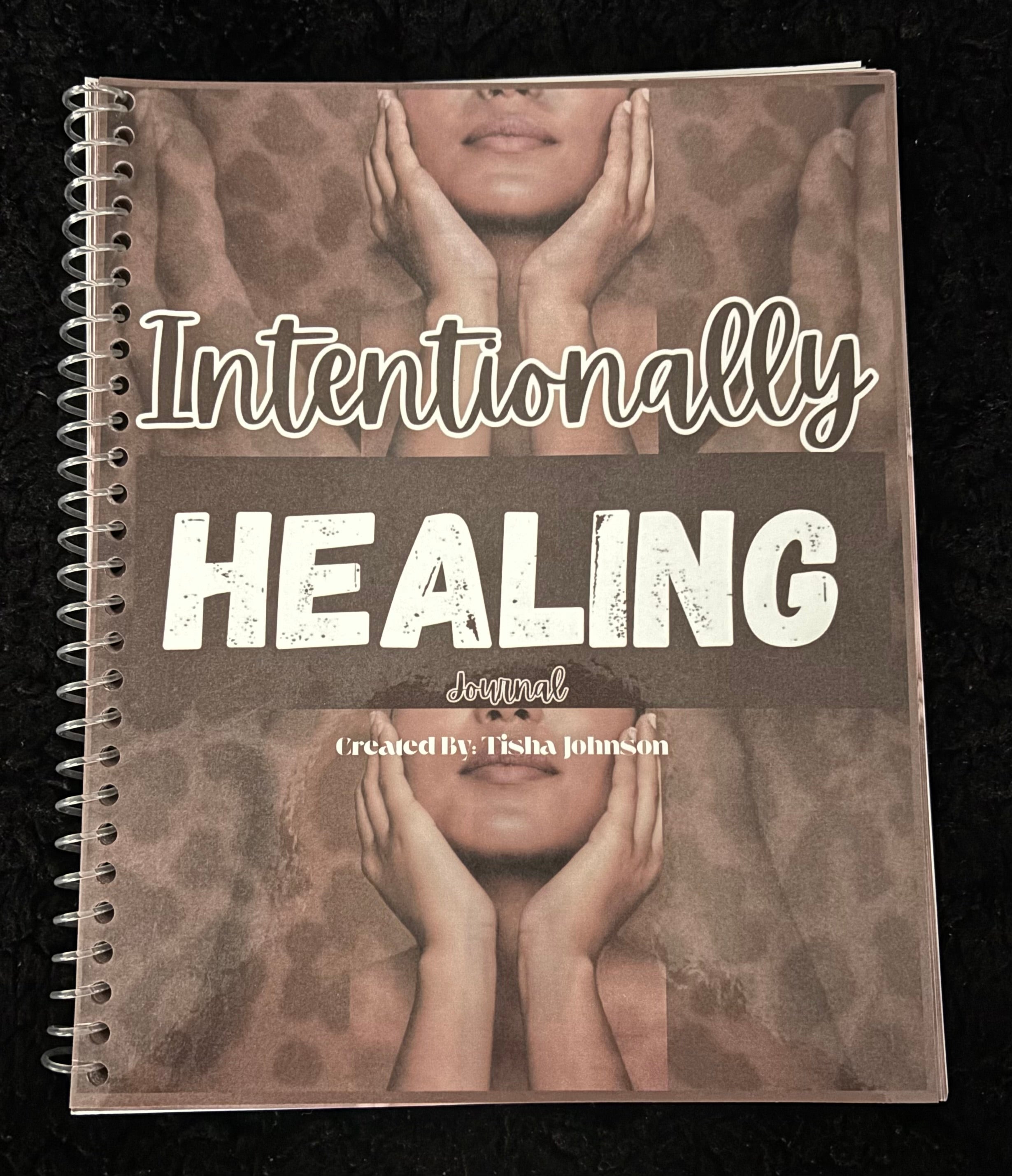 The cover of the brown intentionally healing journal.