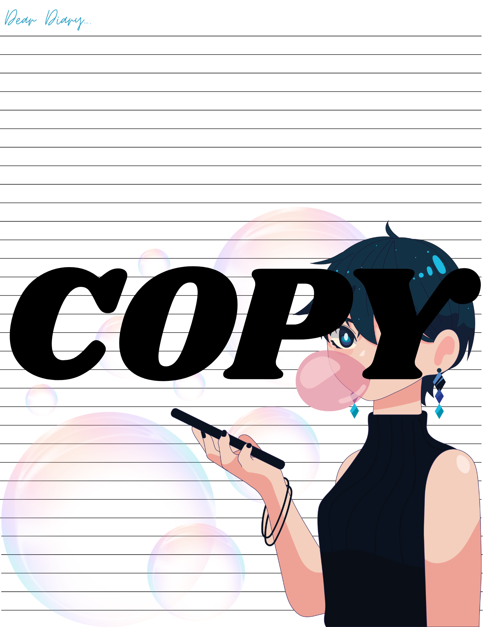 Anime Themed Printable / Digital Journal Pages