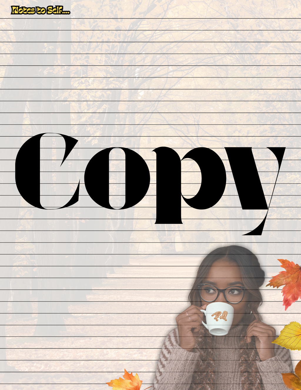 Fall Themed Printable / Digital Journal Pages