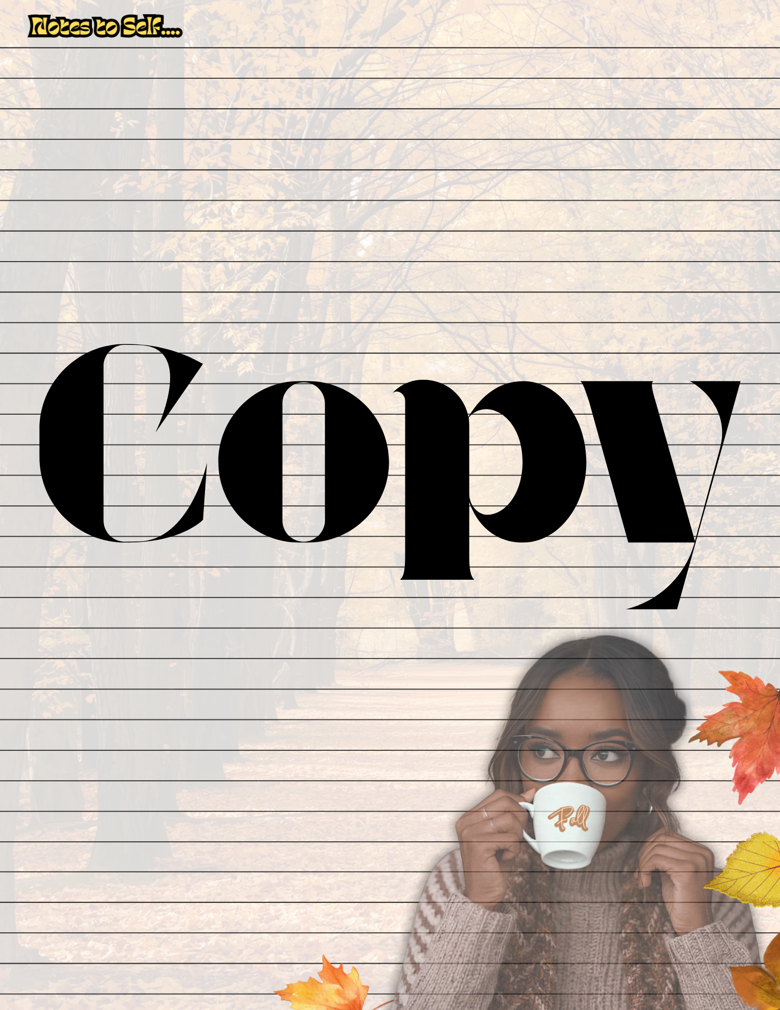 Fall Themed Printable / Digital Journal Pages