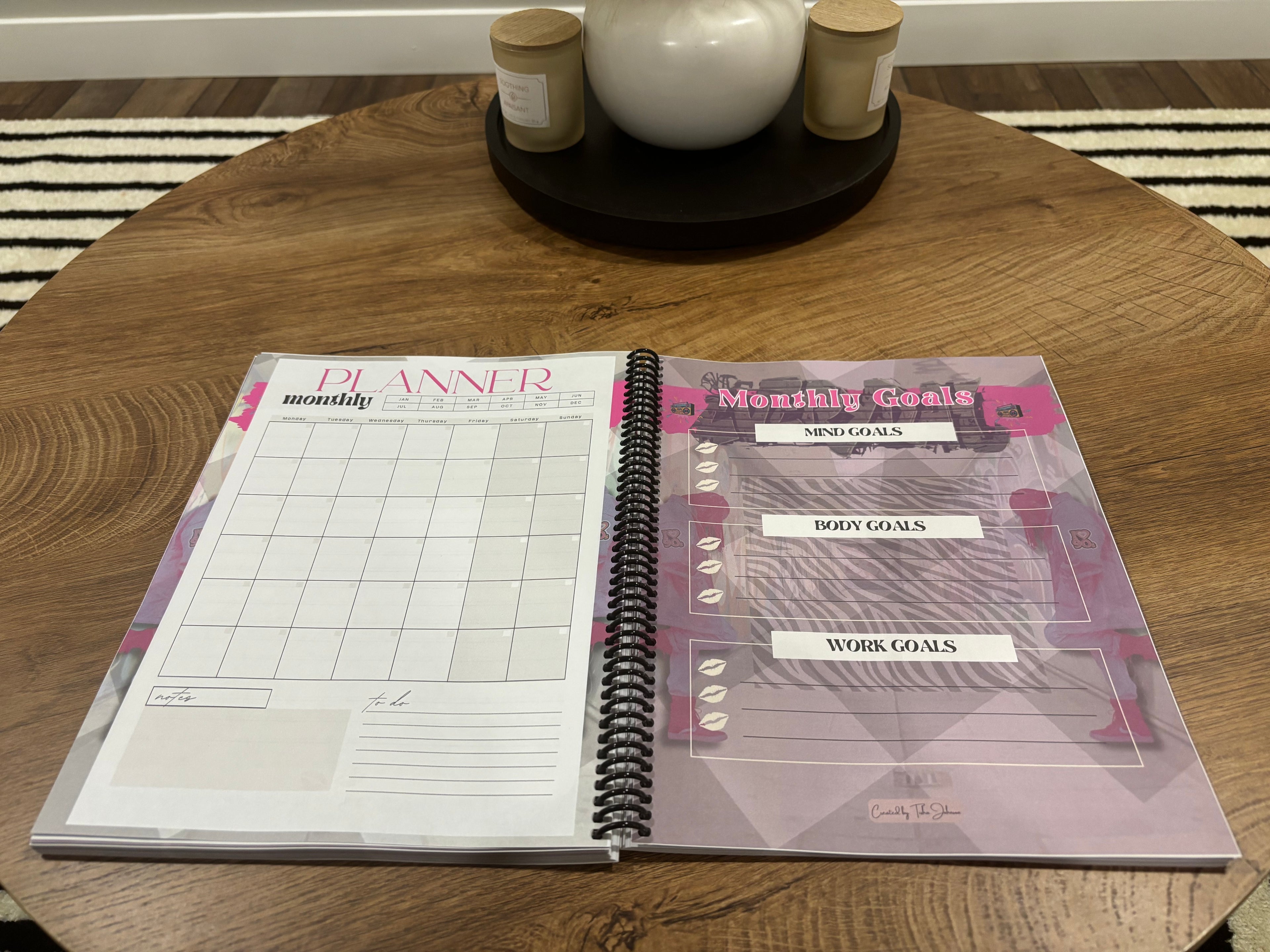 Everyday Fillable Monthly Planner - Spiral Notebook Version
