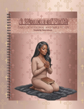 Book titled 'A Woman of Faith' with a cover illustration of a woman praying on a rug with a cross pattern.