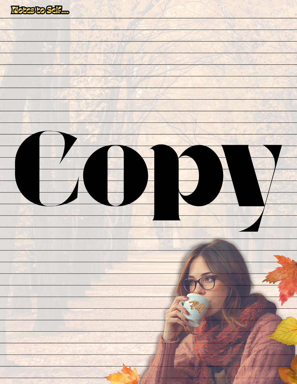 Fall Themed Printable / Digital Journal Pages