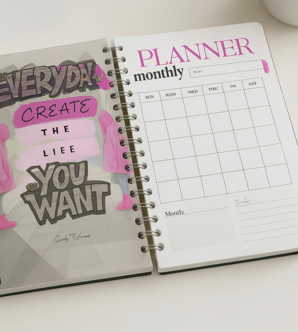 Everyday Fillable Monthly Planner - Spiral Notebook Version