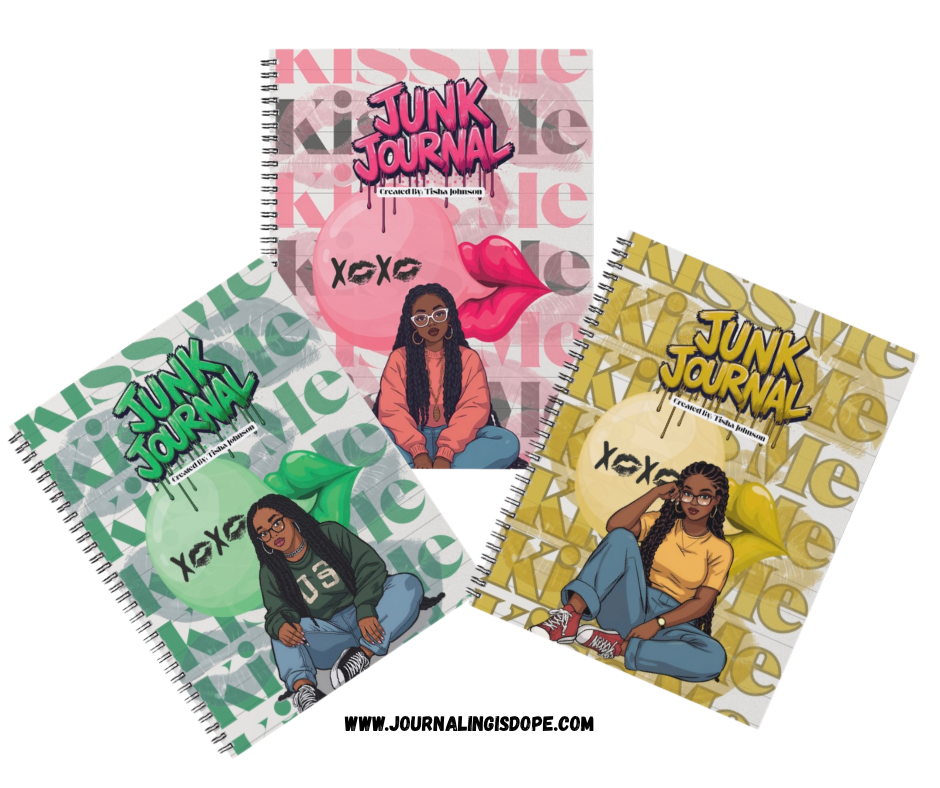 Junk Journal - Kiss Me Spiral Notebook Edition