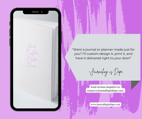 Image for advertisement for custom journals, planners, and wall calendars 