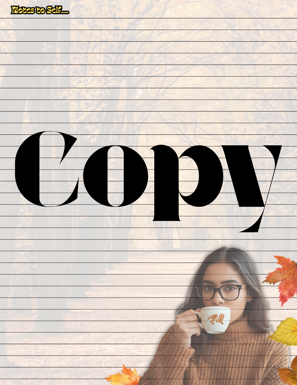 Fall Themed Printable / Digital Journal Pages