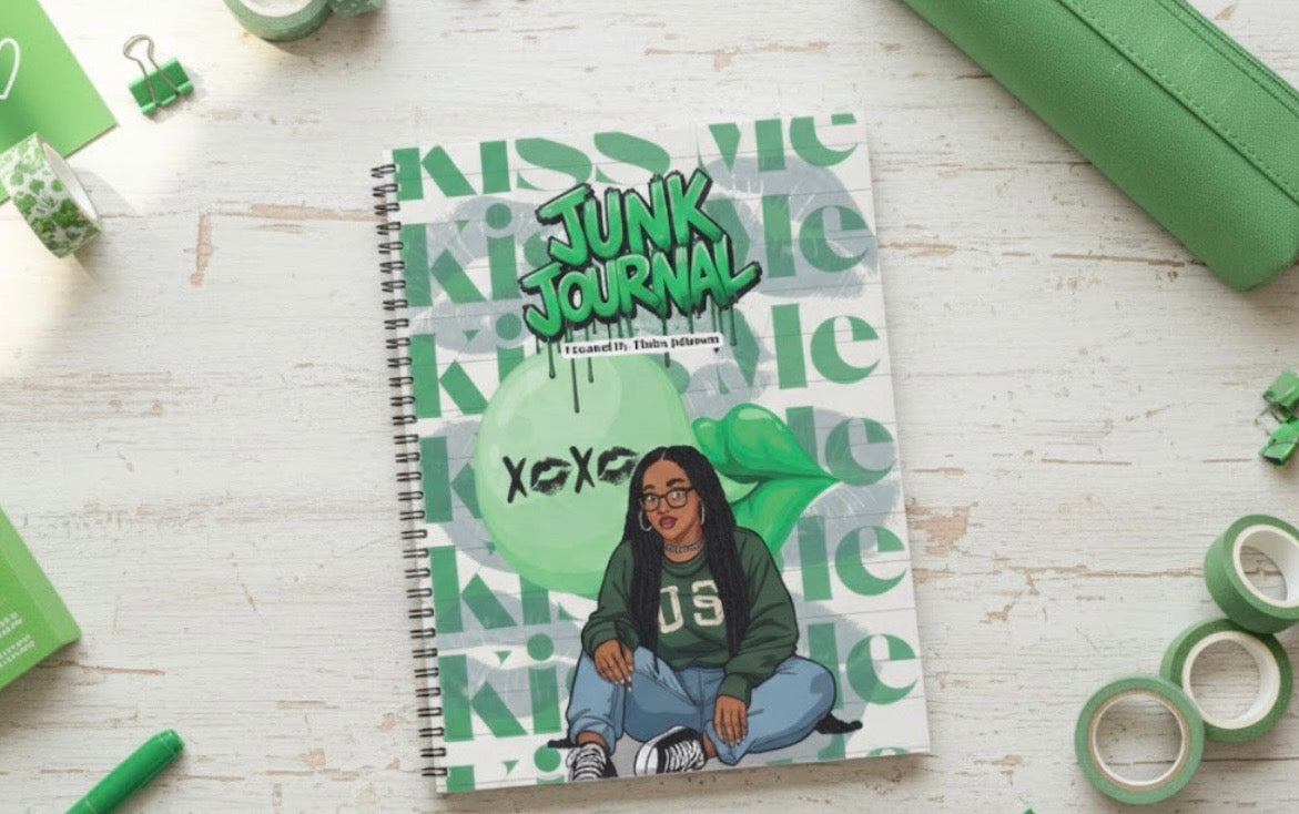 Junk Journal - Kiss Me Spiral Notebook Edition