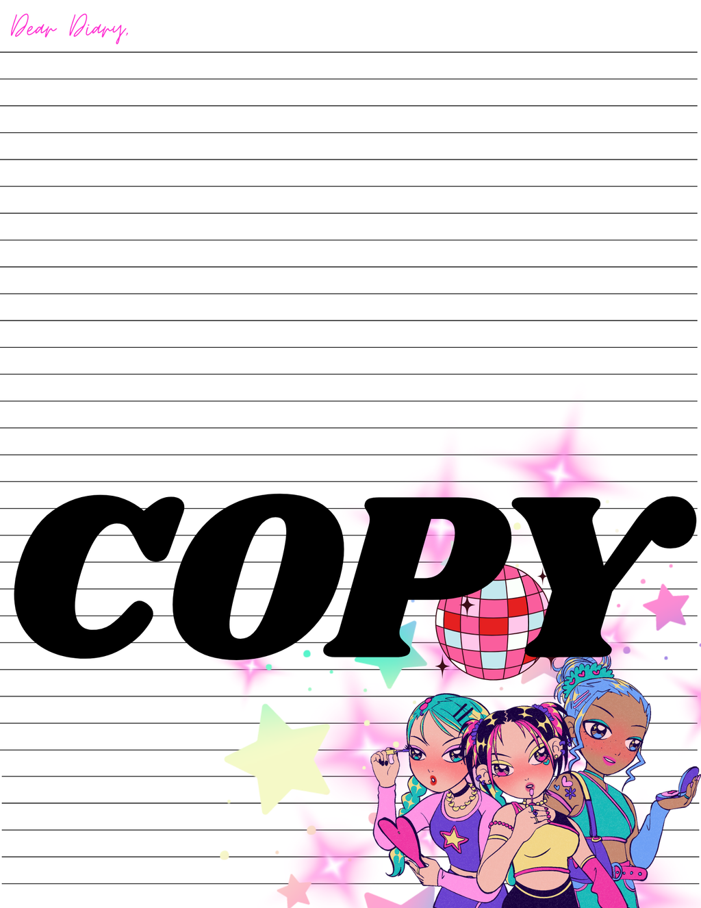 Anime Themed Printable / Digital Journal Pages