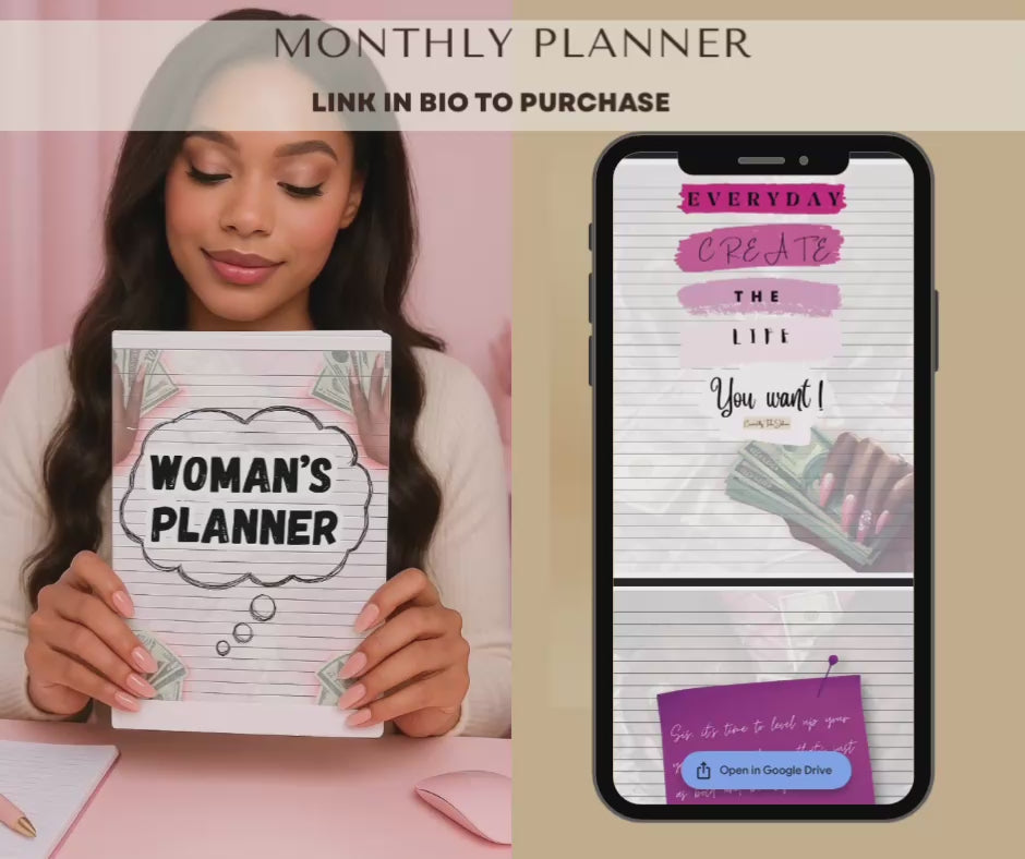 Fill- In Monthly Planner (Dateless)